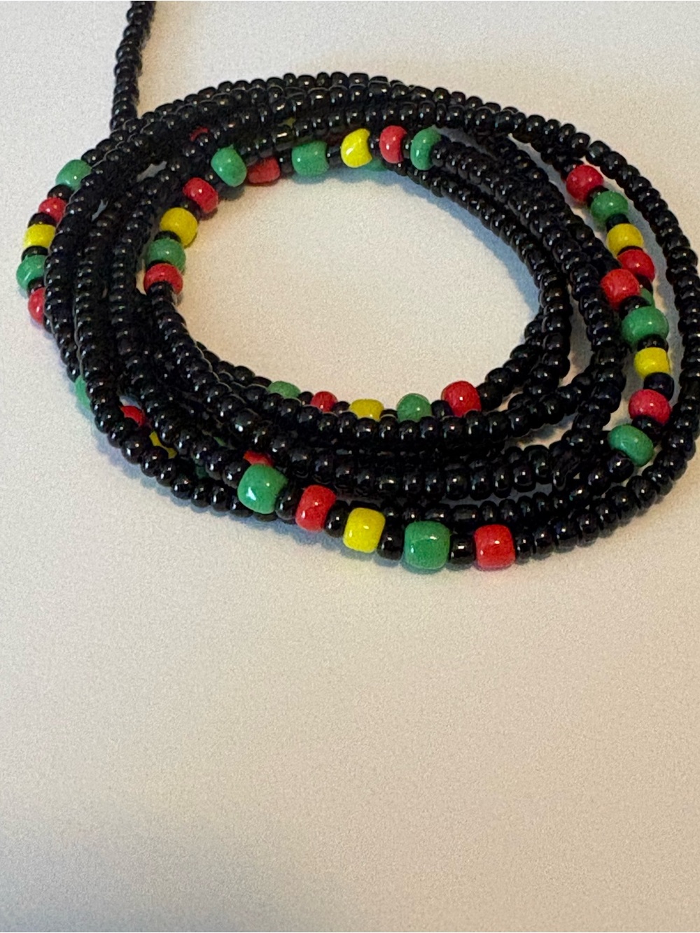 75: “Rasta Baby Rasta”📿💃🏽📿tie on Waistbead up to 50 in length Read for more info - Picture 2 of 6